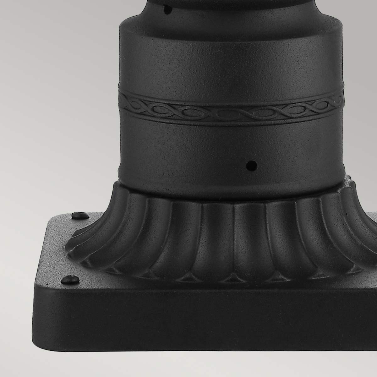 Feiss Pedestal Lantern from the English Bridle range. English Bridle 3 Light Medium Pedestal Product Code = FE-EB3-M-BLK