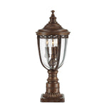 Feiss Pedestal Lantern from the English Bridle range. English Bridle 3 Light Medium Pedestal Product Code = FE-EB3-M-BRB