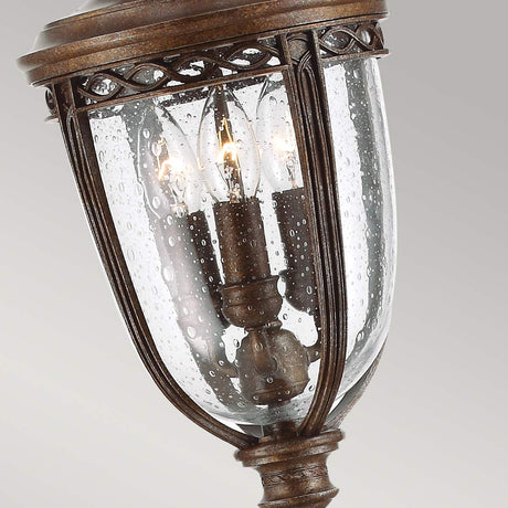 Feiss Pillar Lantern from the English Bridle range. English Bridle 3 Light Medium Pillar Lantern Product Code = FE-EB4-M-BRB