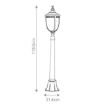 Feiss Pillar Lantern from the English Bridle range. English Bridle 3 Light Medium Pillar Lantern – SKU FE-EB4-M-BRB
