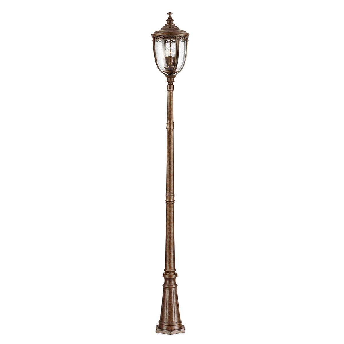 Feiss Lamp Post from the English Bridle range. English Bridle 3 Light Large Lamp Post Product Code = FE-EB5-L-BRB