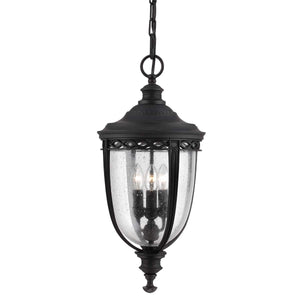 Feiss Outdoor Hanging from the English Bridle range. English Bridle 3 Light Large Chain Lantern Product Code = FE-EB8-L-BLK