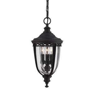 Feiss Outdoor Hanging from the English Bridle range. English Bridle 3 Light Medium Chain Lantern Product Code = FE-EB8-M-BLK