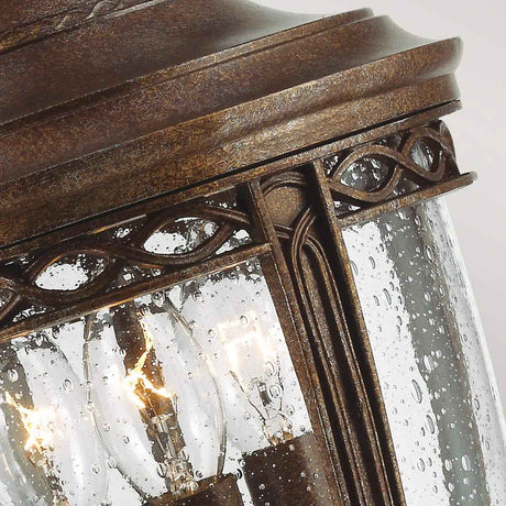 Feiss Outdoor Hanging from the English Bridle range. English Bridle 3 Light Medium Chain Lantern Product Code = FE-EB8-M-BRB