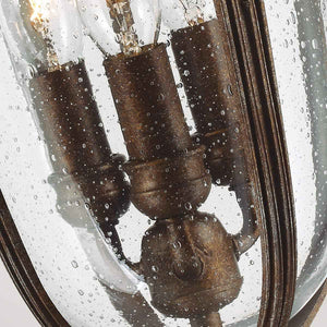 Feiss Outdoor Hanging from the English Bridle range. English Bridle 3 Light Medium Chain Lantern Product Code = FE-EB8-M-BRB