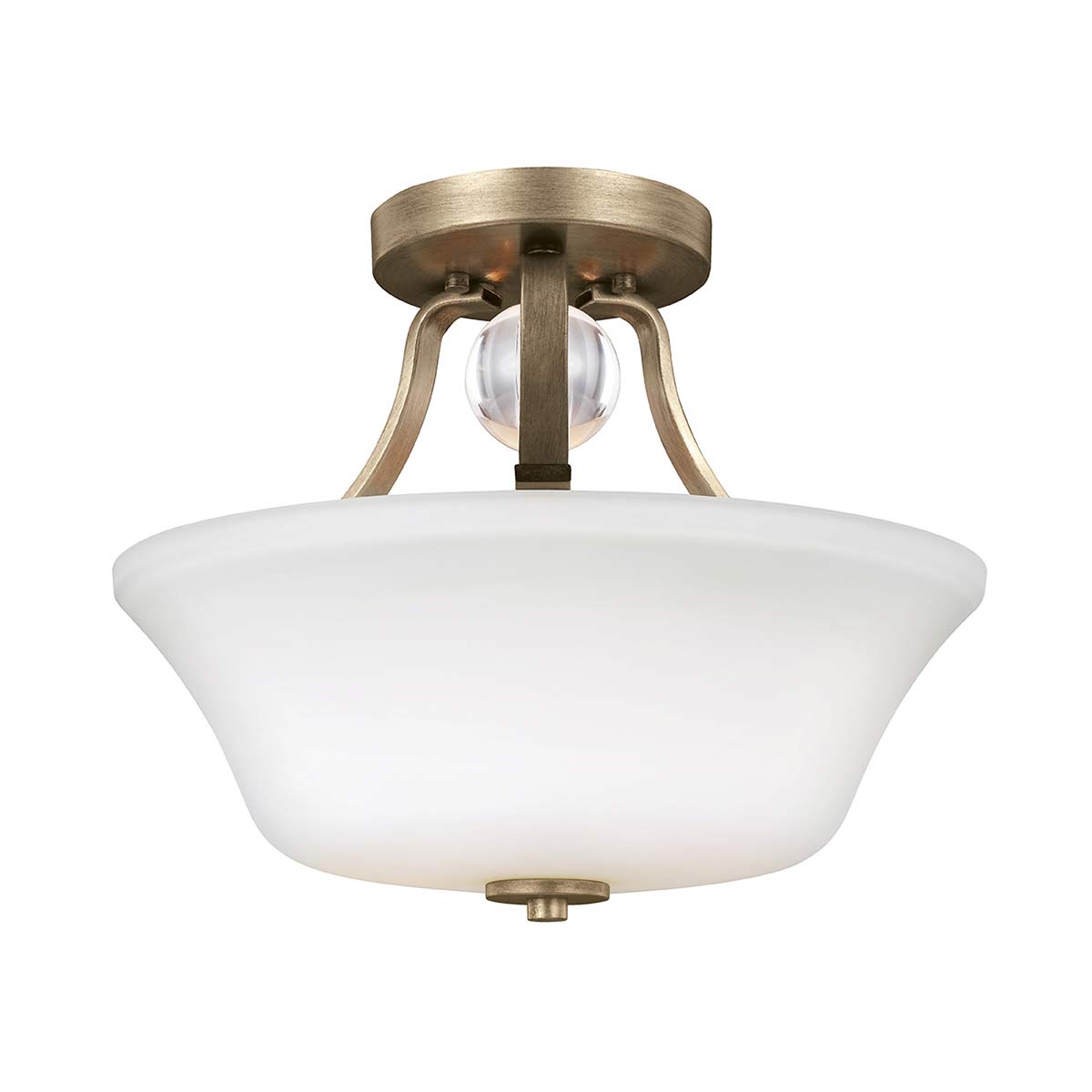 Feiss Ceiling Semi-Flush from the Evington range. Evington 2 Light Semi-Flush Product Code = FE-EVINGTON-SF-SG