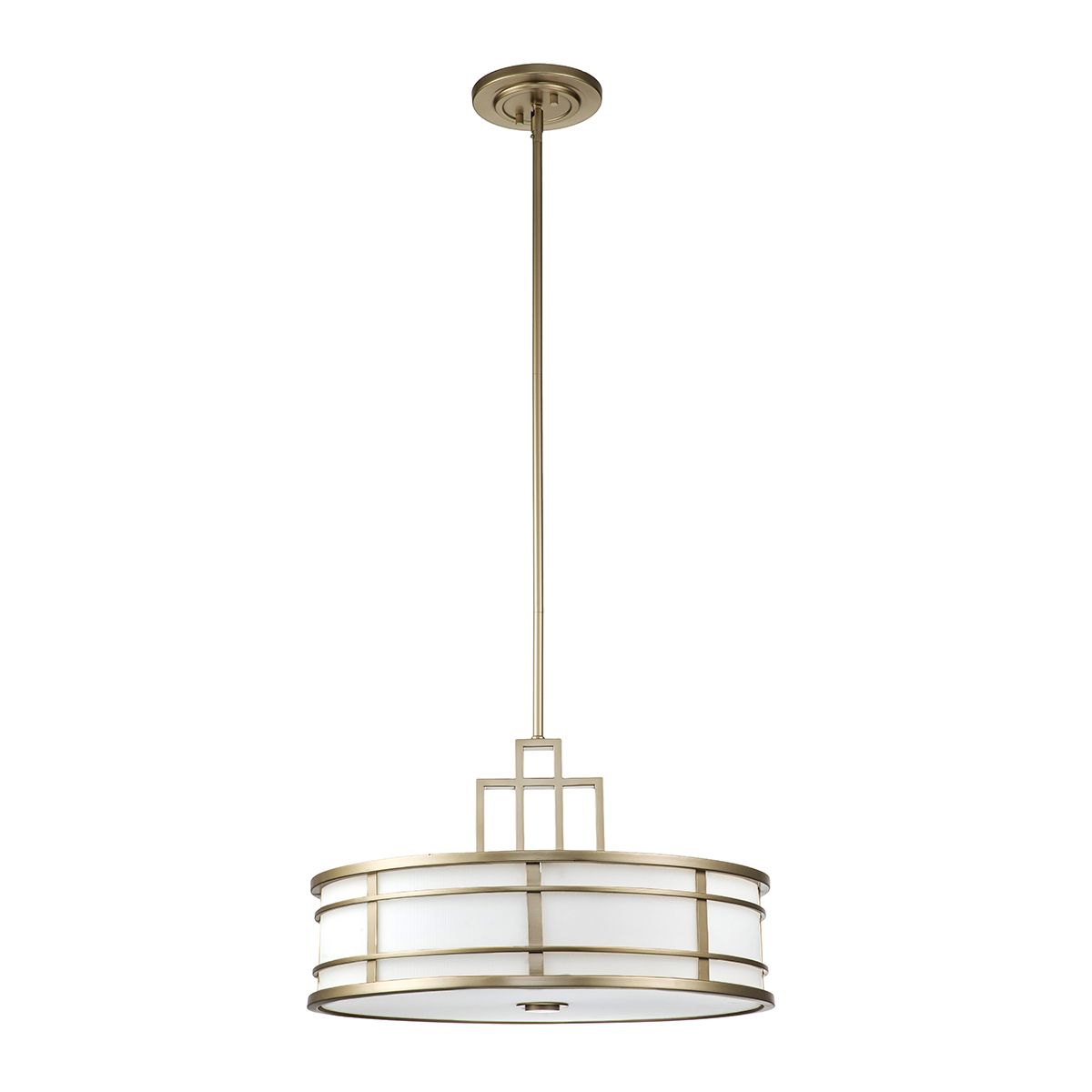 Feiss Pendant from the Fusion range. Fusion 3-light Large Pendant – SKU FE-FUSION-P-L-PNBR