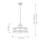 Feiss Pendant from the Fusion range. Fusion 3 Light Pendant – SKU FE-FUSION-P-L