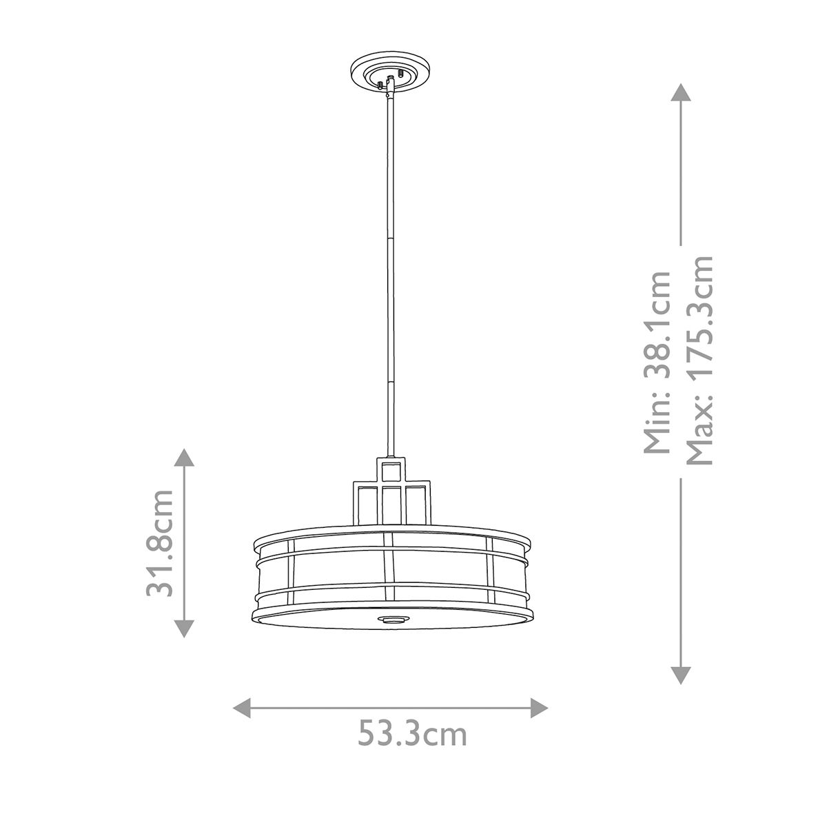 Feiss Pendant from the Fusion range. Fusion 3 Light Pendant – SKU FE-FUSION-P-L