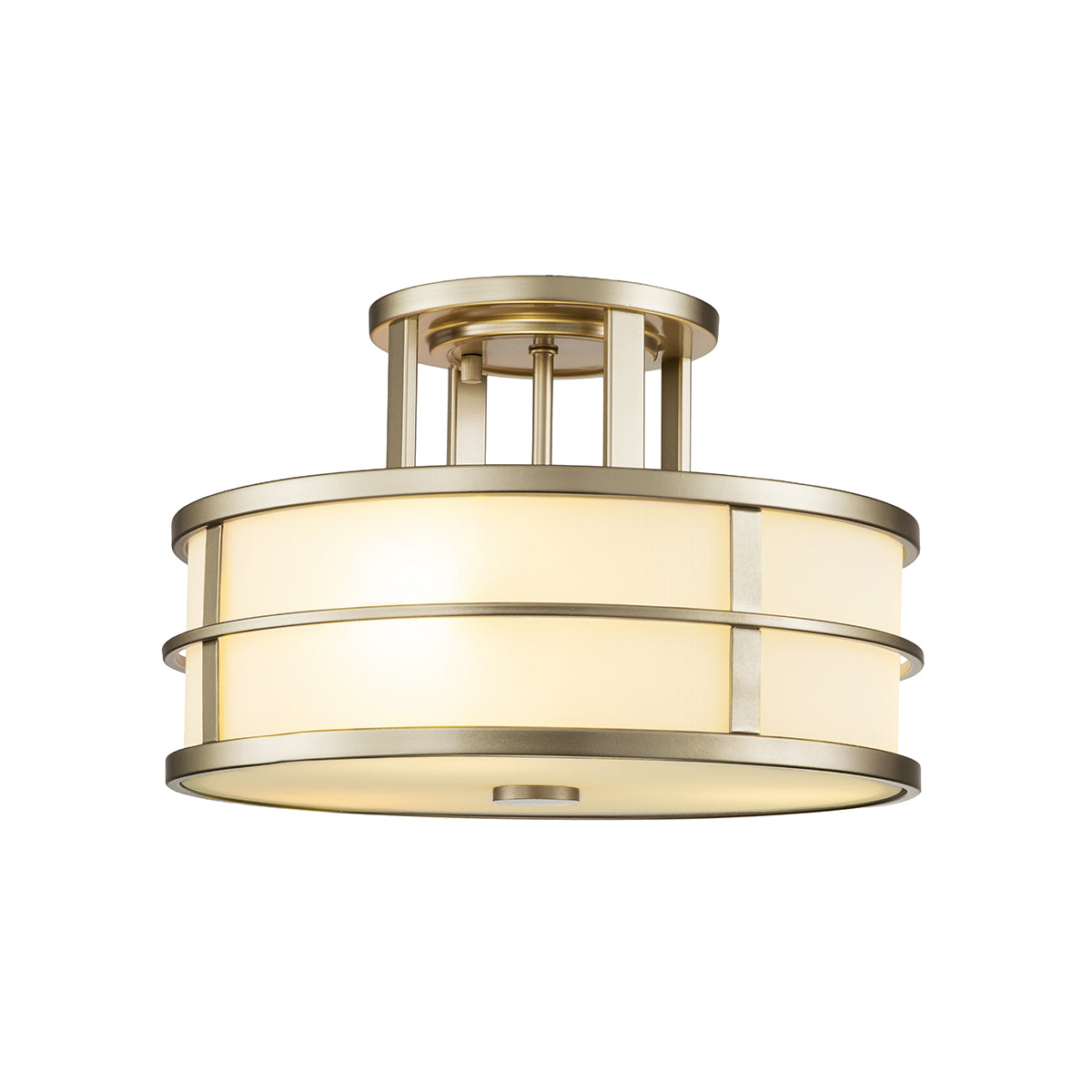 Feiss Ceiling Semi-Flush from the Fusion range. Fusion 3lt Semi-Flush Product Code = FE-FUSION-SF-PNBR