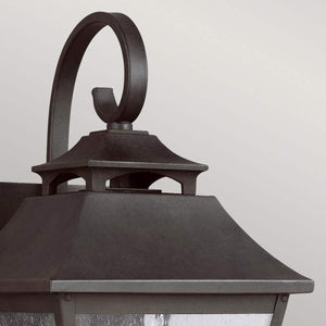 Feiss Outdoor Wall Light from the Galena range. Galena 1 Light Medium Wall Lantern Product Code = FE-GALENA2-M-SBL