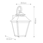 Feiss Outdoor Wall Light from the Galena range. Galena 1 Light Medium Wall Lantern – SKU FE-GALENA2-M-SBL