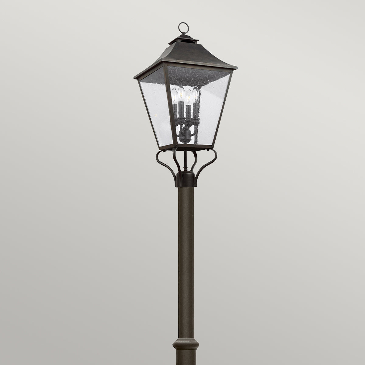 Feiss Lamp Post from the Galena range. Galena 4 Light Lamp Post Product Code = FE-GALENA5-XL-SBL