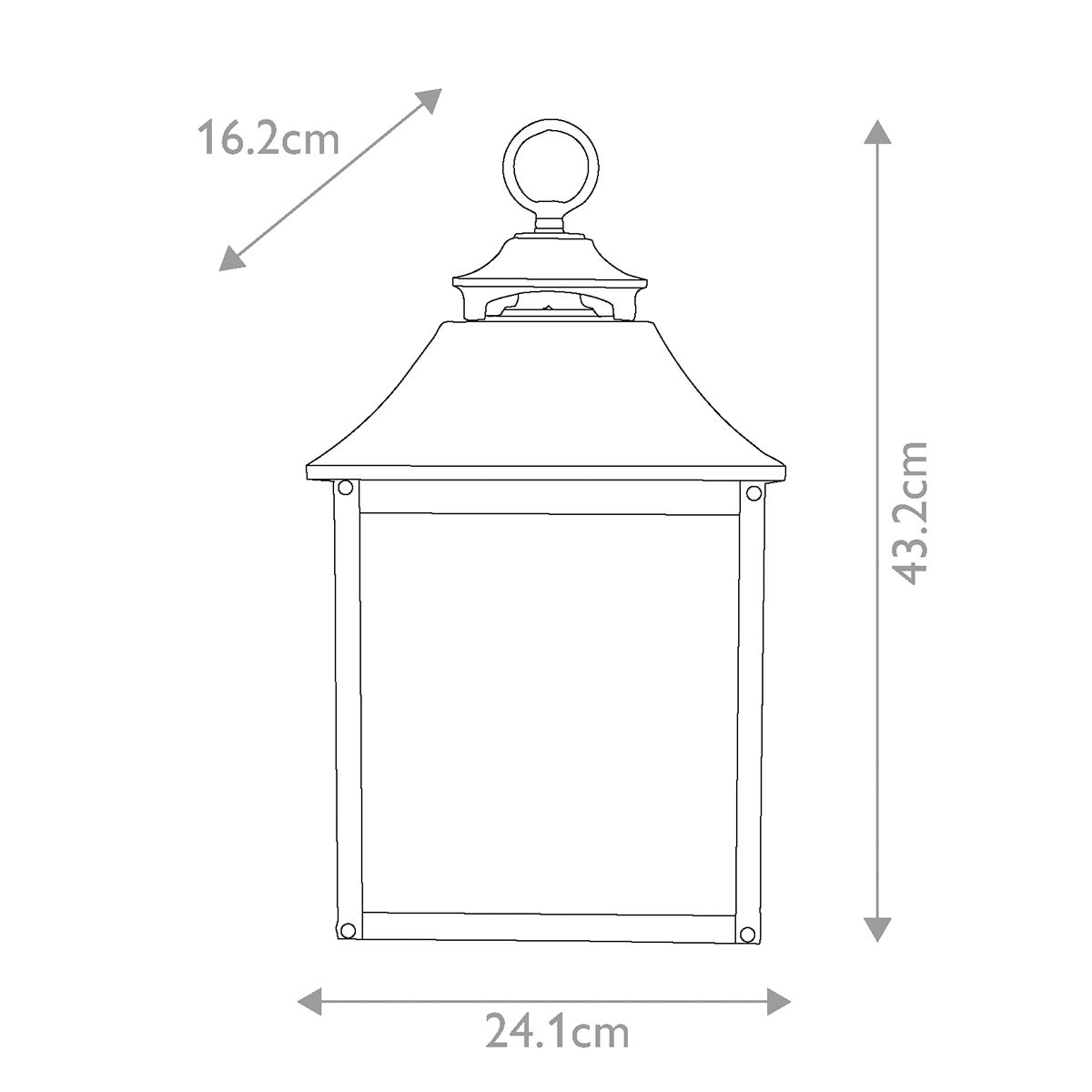 Feiss Outdoor Wall Light from the Galena range. Galena 2 Light Half Lantern – SKU FE-GALENA7-SBL