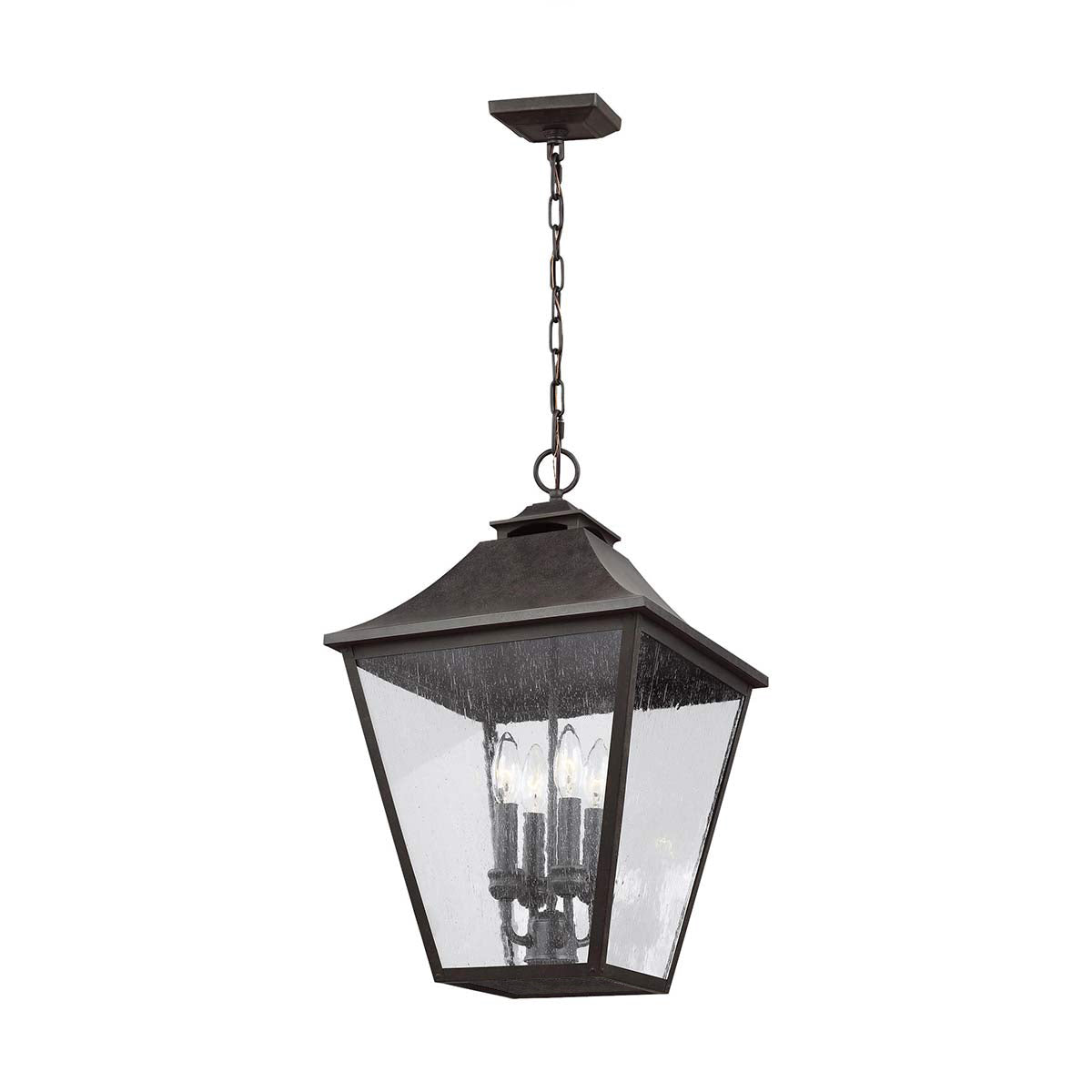 Feiss Outdoor Hanging from the Galena range. Galena 4 Light Chain Lantern Product Code = FE-GALENA8-XL-SBL