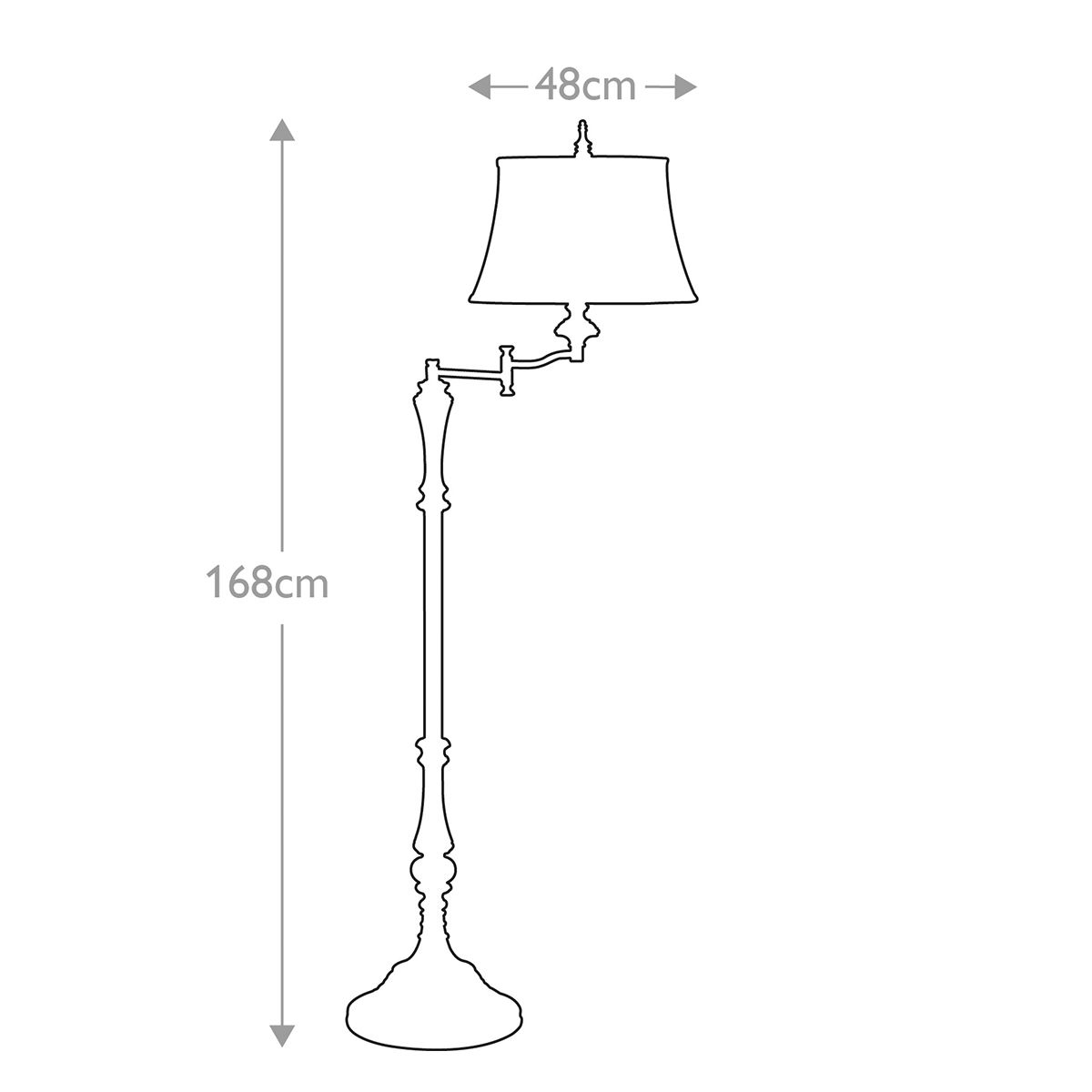 Feiss Floor Lamp from the Gibson range. Gibson 1 Light Floor Lamp – SKU FE-GIBSON-SWFL