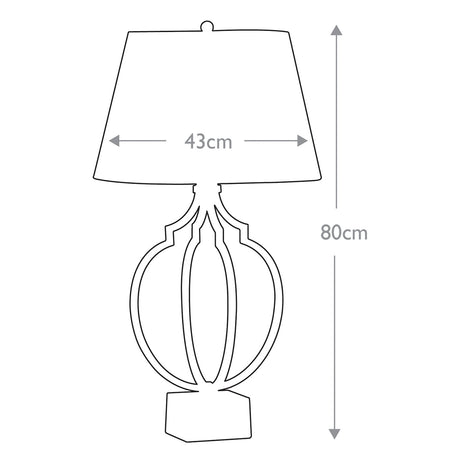 Feiss Table Lamp from the Grandeur range. Grandeur 1 Light Table Lamp  Product Code = FE-GRANDEUR-TL