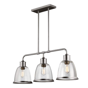 Feiss Chandelier from the Hobson range. Hobson 3 Light Island Light Product Code = FE-HOBSON-3P-SN