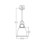Feiss Pendant from the Hobson range. Hobson 1 Light Large Pendant Satin Nickel Product Code = FE-HOBSON-P-L-SN