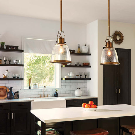 Feiss Pendant from the Hobson range. Hobson 1 Light Medium Pendant Product Code = FE-HOBSON-P-M-AB