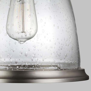 Feiss Pendant from the Hobson range. Hobson 1 Light Medium Pendant Product Code = FE-HOBSON-P-M-SN