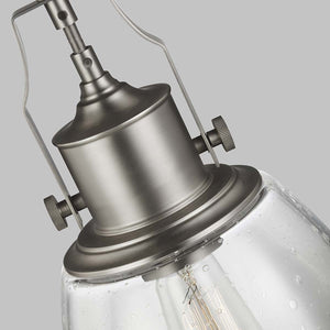 Feiss Pendant from the Hobson range. Hobson 1 Light Medium Pendant Product Code = FE-HOBSON-P-M-SN