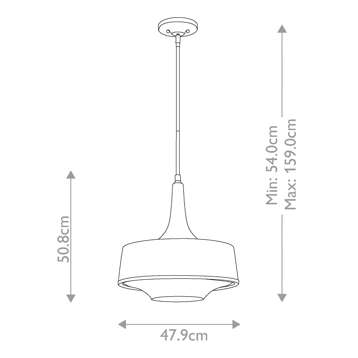 Feiss Pendant from the Holloway range. Holloway 4Lt Pendant - White Product Code = FE-HOLLOWAY-4P-W