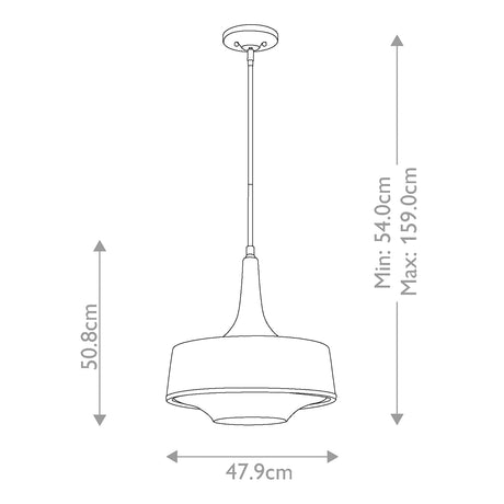 Feiss Pendant from the Holloway range. Holloway 4Lt Pendant - White Product Code = FE-HOLLOWAY-4P-W