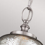 Feiss Pendant from the Hounslow range. Hounslow 1 Light Mini Pendant Brushed Steel Product Code = FE-HOUNSLOW-P-BS
