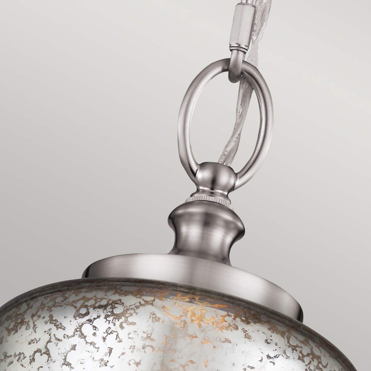 Feiss Pendant from the Hounslow range. Hounslow 1 Light Mini Pendant Brushed Steel Product Code = FE-HOUNSLOW-P-BS