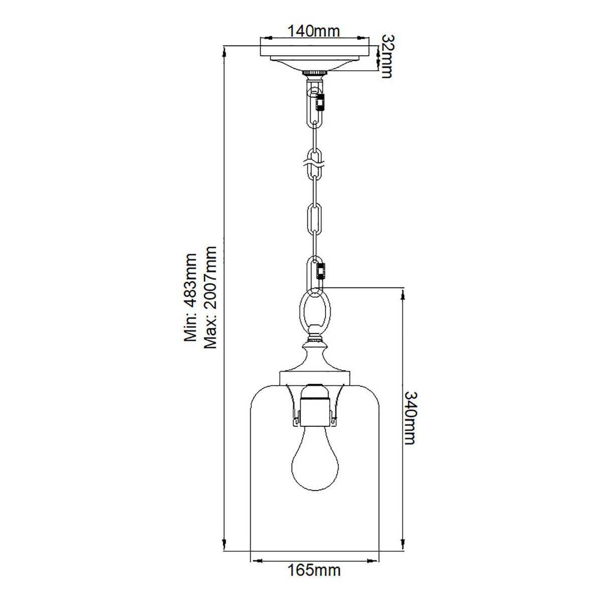Feiss Pendant from the Hounslow range. Hounslow 1 Light Mini Pendant Brushed Steel Product Code = FE-HOUNSLOW-P-BS