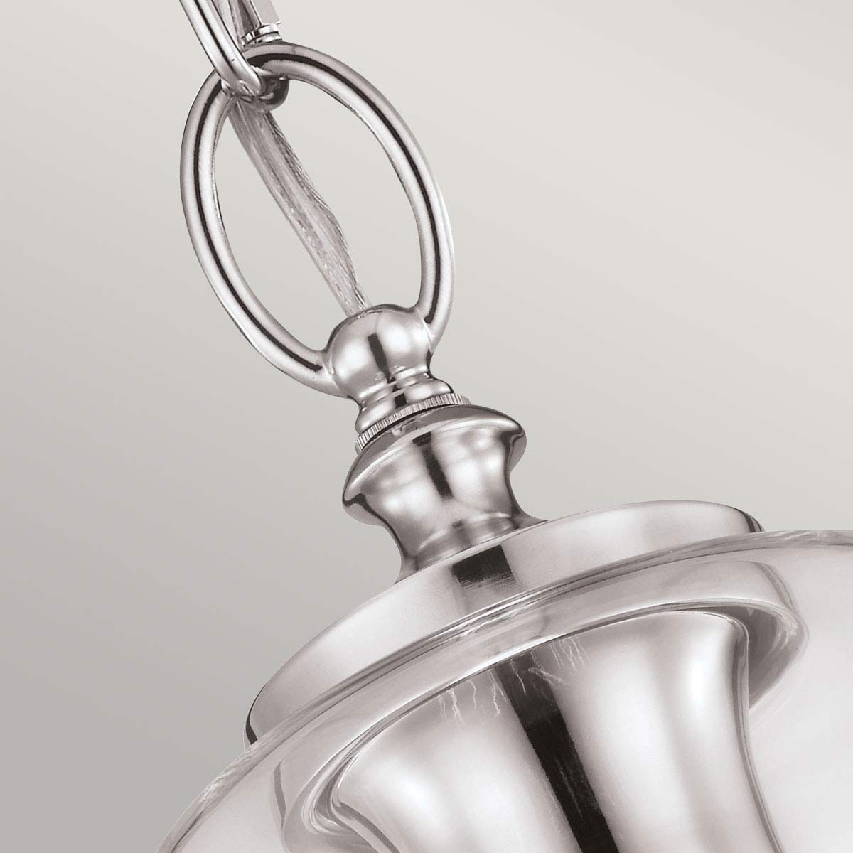 Feiss Pendant from the Hounslow range. Hounslow 1 Light Pendant Polished Nickel Product Code = FE-HOUNSLOW-P-PN