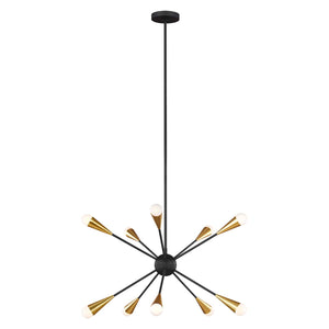 Feiss Chandelier from the Jax range. Jax 10 Light Chandelier Product Code = FE-JAX10-MB