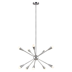 Feiss Chandelier from the Jax range. Jax 10 Light Chandelier Product Code = FE-JAX10-PN