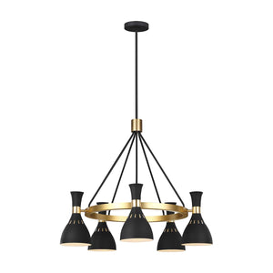 Feiss Chandelier from the Joan range. Joan 5 Light Chandelier Product Code = FE-JOAN5-MB