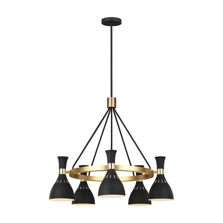 Feiss Chandelier from the Joan range. Joan 5 Light Chandelier Product Code = FE-JOAN5-MB