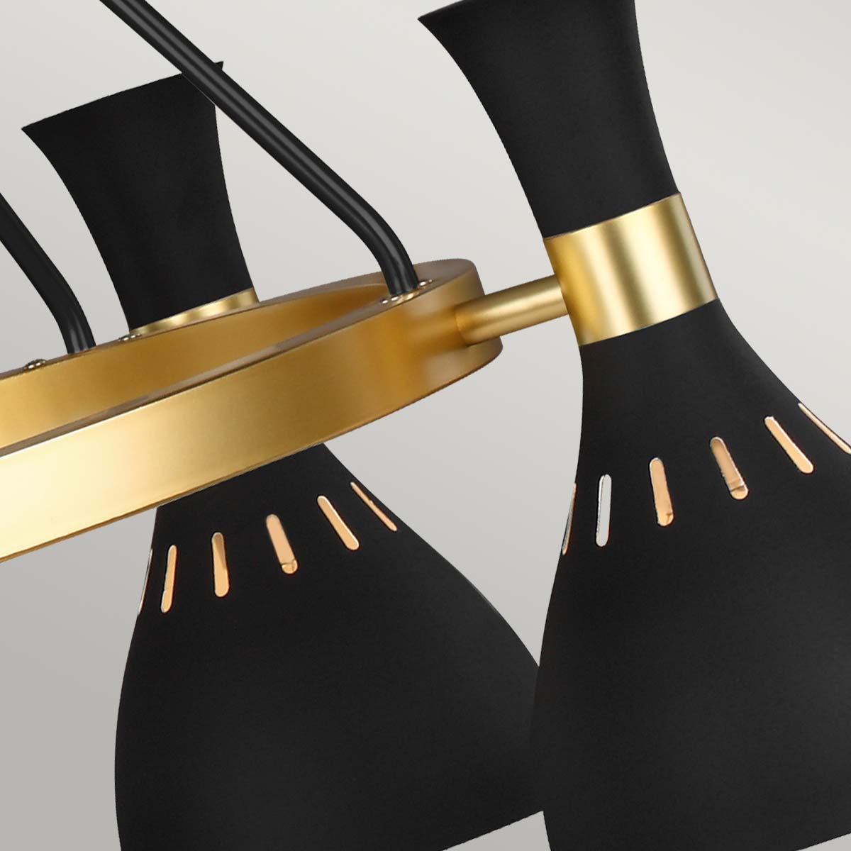 Feiss Chandelier from the Joan range. Joan 5 Light Chandelier Product Code = FE-JOAN5-MB
