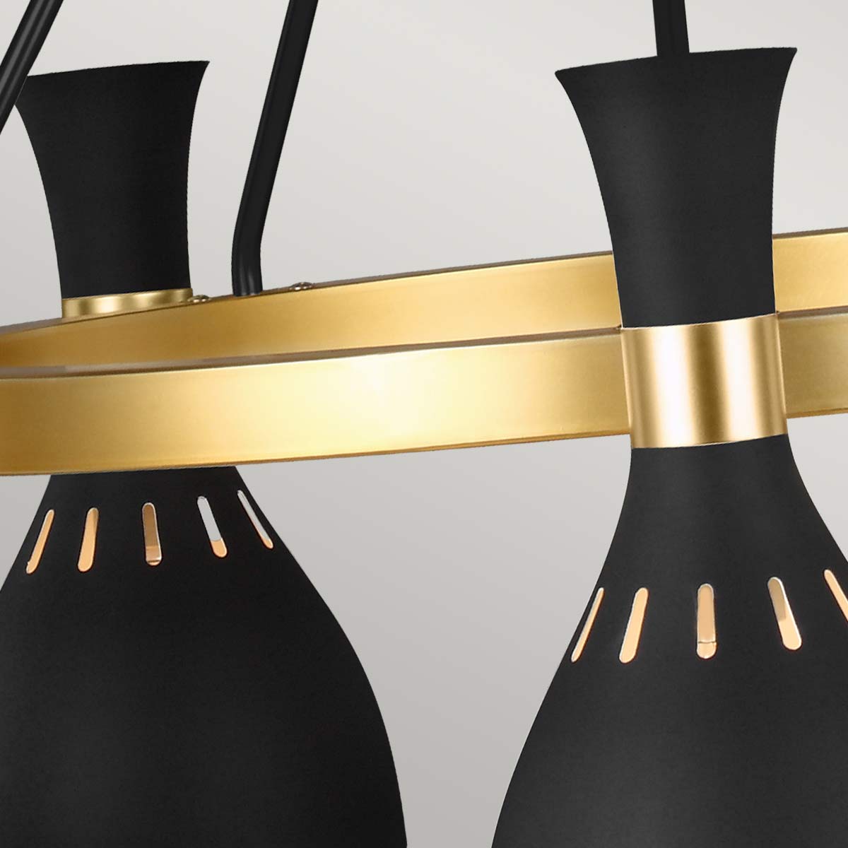 Feiss Chandelier from the Joan range. Joan 5 Light Chandelier Product Code = FE-JOAN5-MB