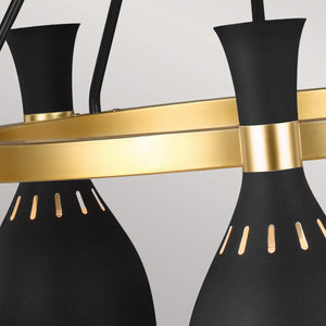 Feiss Chandelier from the Joan range. Joan 5 Light Chandelier Product Code = FE-JOAN5-MB