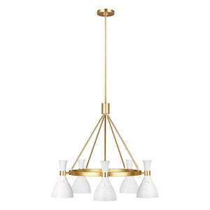 Feiss Chandelier from the Joan range. Joan 5 Light Chandelier Product Code = FE-JOAN5-MW