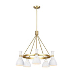 Feiss Chandelier from the Joan range. Joan 5 Light Chandelier Product Code = FE-JOAN5-MW