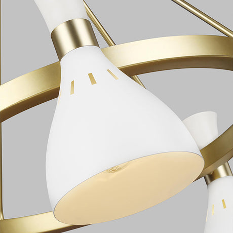 Feiss Chandelier from the Joan range. Joan 5 Light Chandelier Product Code = FE-JOAN5-MW