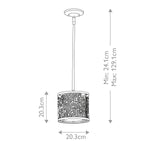 Feiss Pendant from the Joplin range. Joplin 1 Light Mini Pendant Product Code = FE-JOPLIN-MP