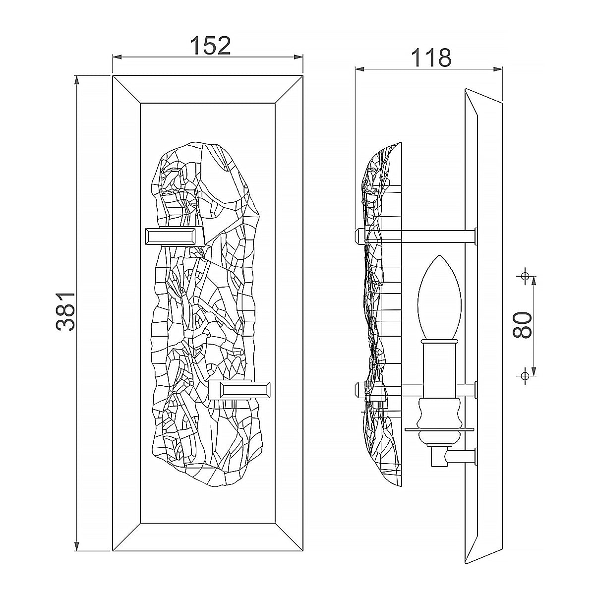 Feiss Wall Light from the Katerina range. Katerina 1 Light Wall Light - Chrome Product Code = FE-KATERINA-CH