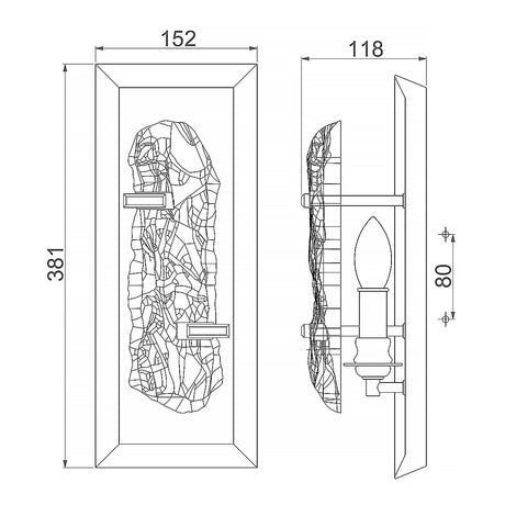 Feiss Wall Light from the Katerina range. Katerina 1 Light Wall Light - Chrome Product Code = FE-KATERINA-CH