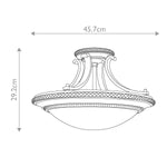 Feiss Ceiling Semi-Flush from the Kelham Hall range. Kelham Hall 2 Light Semi-Flush Light – SKU FE-KELHAM-HALL-SF
