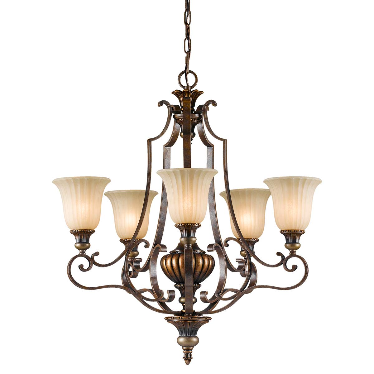 Feiss Chandelier from the Kelham Hall range. Kelham Hall 5 Light Up Light Chandelier Product Code = FE-KELHAM-HALL5-UPLT