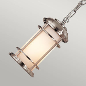 Feiss Outdoor Hanging from the Lighthouse range. Lighthouse 1 Light Small Chain Lantern - Steel Product Code = FE-LIGHTHOUSE8-S