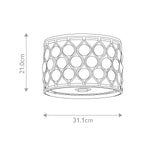 Feiss Ceiling Flush from the Lucia range. Lucia 2 Light Flush – SKU FE-LUCIA-F