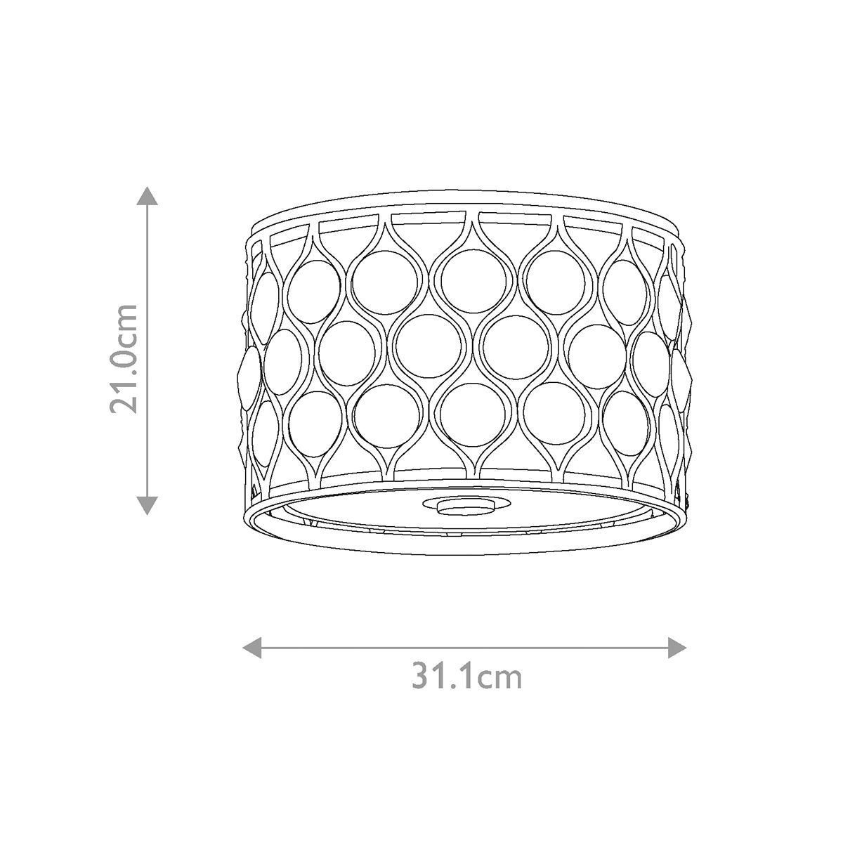 Feiss Ceiling Flush from the Lucia range. Lucia 2 Light Flush – SKU FE-LUCIA-F